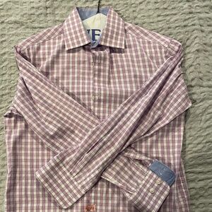 Michael Kors Purple Checkered dress shirt, Boys size 12